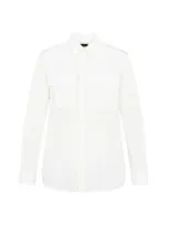 Nili Lotan Jeanette Silk Shirt In White