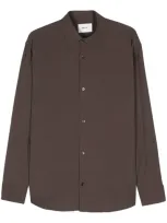 Nn07 Freddy Classic-collar Shirt In Brown