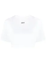 Off-white Logo-print Short-sleeve T-shirt In White