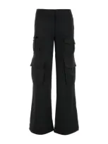 Off-white Satin Toybox Cargo Pants In Black