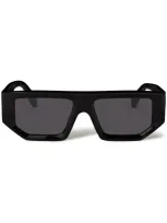 Off-white Vancouver Geometric-frame Sunglasses In Black