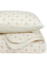 Oilo Kids'  Organic Cotton Muslin Quilt & Sham Set In Eggshell