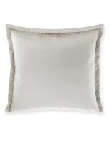 Olivia Quido Manon Shiny Velvet 20" Pillow In Silver