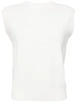 Onefifteen Sleeveless Knitted Top In White