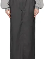 Open Yy Gray Fly Out Maxi Skirt In Grey