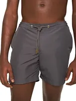 Orlebar Brown Men's Bulldog Drawcord Swim Shorts In Piranha Grey