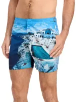 Orlebar Brown Bulldog Hulton Getty Photo Print Regular Fit 6 Swim Trunks In Roc Pool