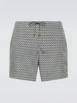 Orlebar Brown Printed Swim Trunks In Chai