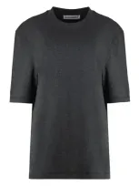 Our Legacy Big Cotton Crew-neck T-shirt In Grey