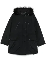 Our Legacy Subtle Parka Coat In Shining Black Crinkle Solaro