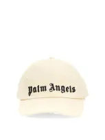 Palm Angels Monogram Logo Hat In White