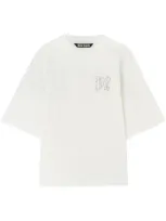 Palm Angels Pa Monogram-embroidered T-shirt In White