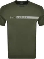 Paul &amp; Shark Paul And Shark Reflective Logo T Shirt Green