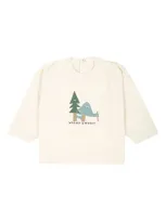 Petit Bateau Babies' Graphic-print Organic-cotton T-shirt In Neutrals