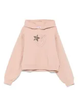 Pinko Fleece Hoodie In Rosa