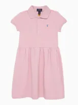 Polo Ralph Lauren Kids' Pink Cotton Dress With Logo