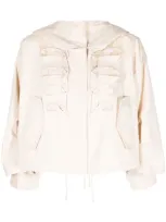 Ports 1961 Cropped-jacke Mit Kapuze In Neutrals