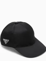 Prada Black Nylon Baseball Cap Men