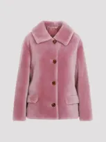 Prada Begonia Pink Mutton Leather Jacket