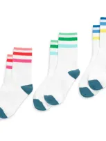 Primary Athletic Sock 3-pack In Tonal Stripe Mix