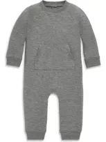 Primary Kids'  Baby Sweatshirt Romper In Heather Storm Gray