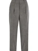 Pt Torino Daisy - Wool And Cashmere Pants In Grey