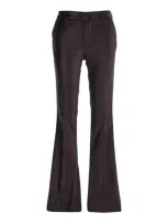 Pt Torino Elsa Pant Tretch Stretch Fluid Velvet In Brown