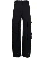 Pt Torino Giselle Virgin-wool Cargo Trousers In Blue