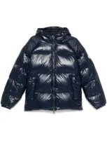 Pyrenex Basic Hooded Down Jacket In Blue