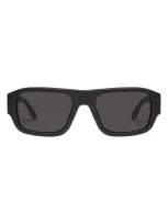 Quay Night Cap 40mm Polarized Shield Sunglasses In Matte Black Polarized