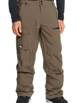 Quiksilver Waterproof Utility Snow Pants In Canteen