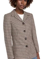 Rag & Bone Drew Italian Houndstooth Blazer Tan Multi