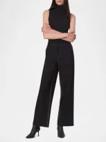 Rag & Bone Irina Contrast-stitch Straight-leg Mid-rise Stretch-woven Trousers In Black