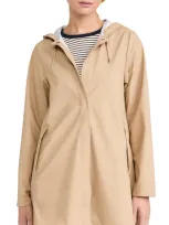 Rains Waterproof A-line Rain Jacket In Sand