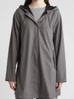 Rains Waterproof A-line Rain Jacket In Grey