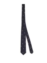 Ralph Lauren Kids' Silk Polo Pony Tie In Navy