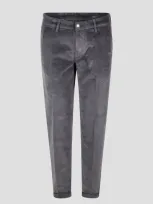 Re-hash Ribbed Mucha Chinos Pant In Gray