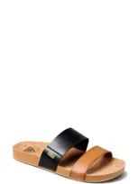 Reef Cushion Bounce Vista Slide Sandal In Black Duo