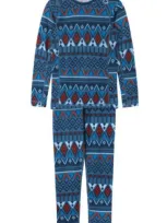 Reima Kids' Taitoa Thermal Top & Pants Set In Blue Ocean