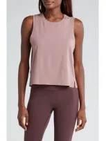 Rhone Serene Crop Performance Tank In Mauve