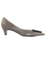 Roberto Festa Brown Leather Moon Pumps