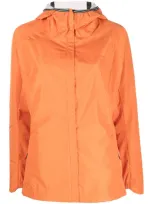 Rossignol Hooded Zip-up Performance Jacket In Orange