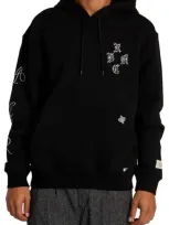 Rvca Chef's Kiss Fleece Hoodie In Black