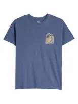 Rvca Sandstorm Cotton Graphic T-shirt In Moody Blue