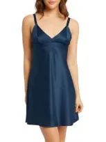 Rya Collection Geneva Charmeuse Chemise In Celestial Blue