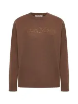 's Max Mara Crew Neck Knit Sweater In Metallic