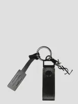 Saint Laurent Cassandre Keyring In Black