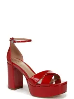 Sam Edelman Jullian Ankle Strap Platform Sandal In Passion Red