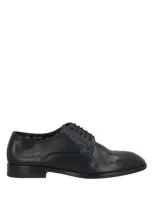 Santoni Leather Lace-up Shoes In Black