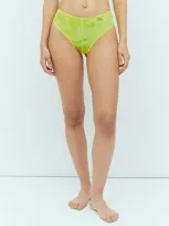 Savage Fenty X Diesel Mesh-high-waist-brief In Green